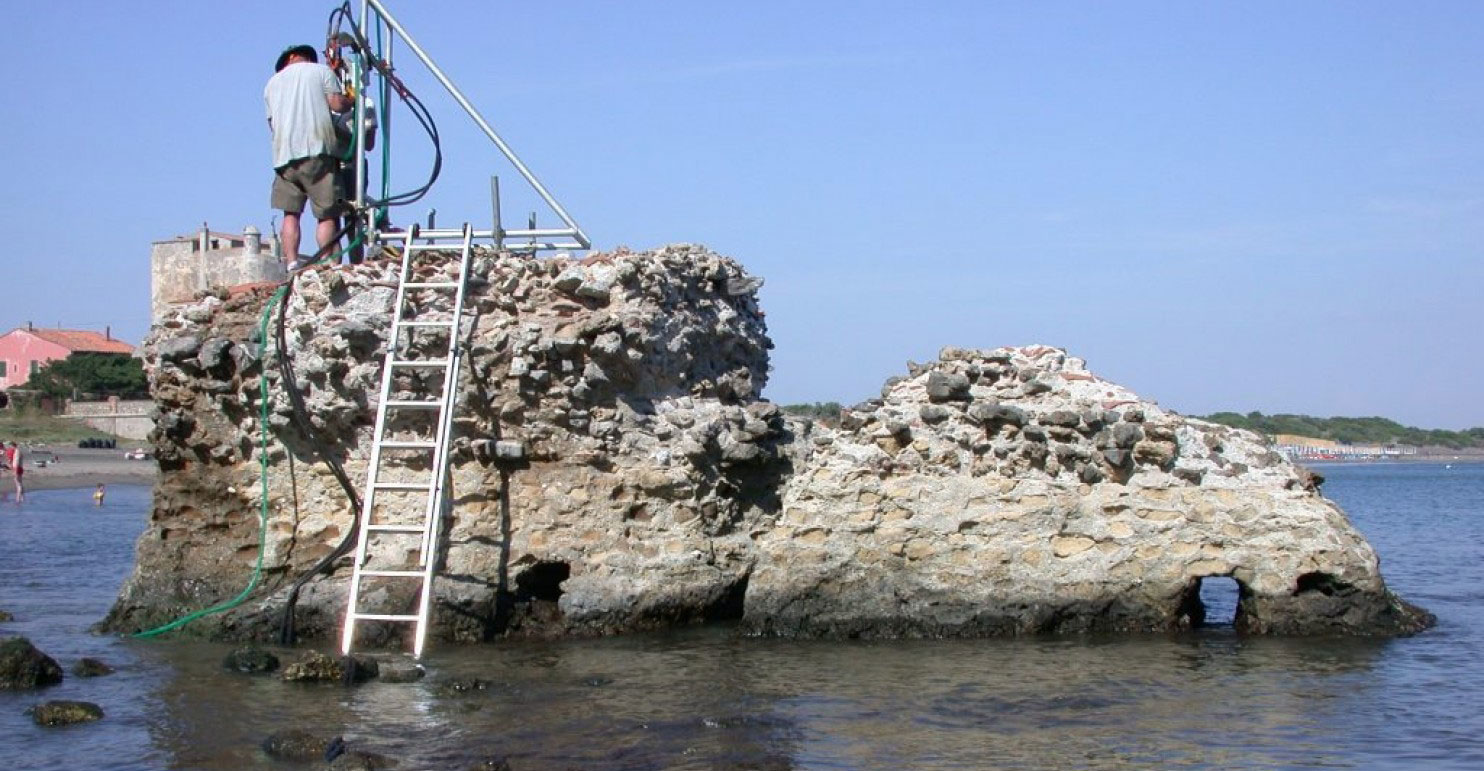 Roman concrete drilling samples