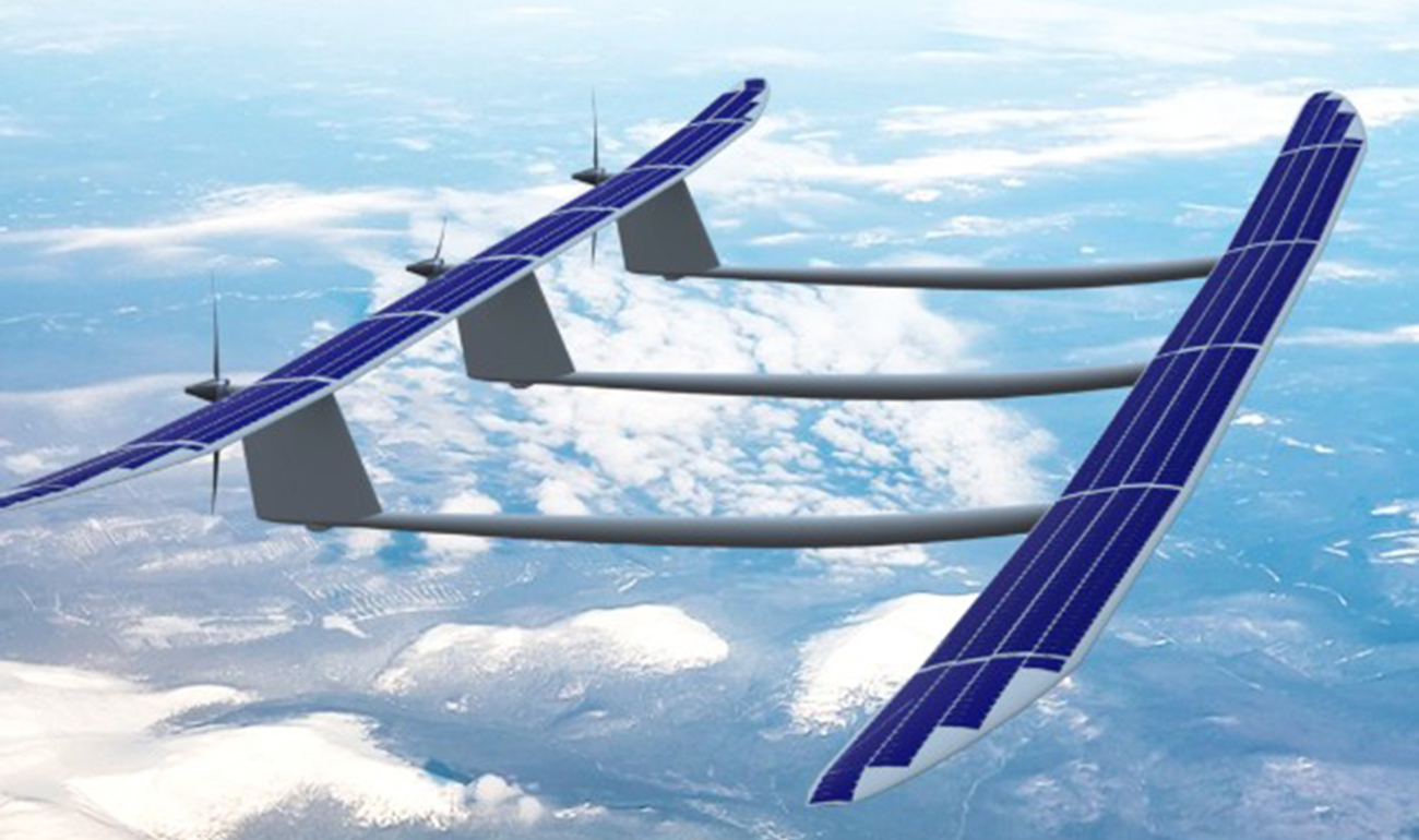Prototype Solar-Powered, High-Altitude UAV Undergoing Flight Tests