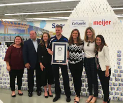 Tallest toilet roll pyramid Tallest toilet roll pyramid