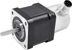 Stepper motor with integrated encoder. Stepper motor with integrated encoder.