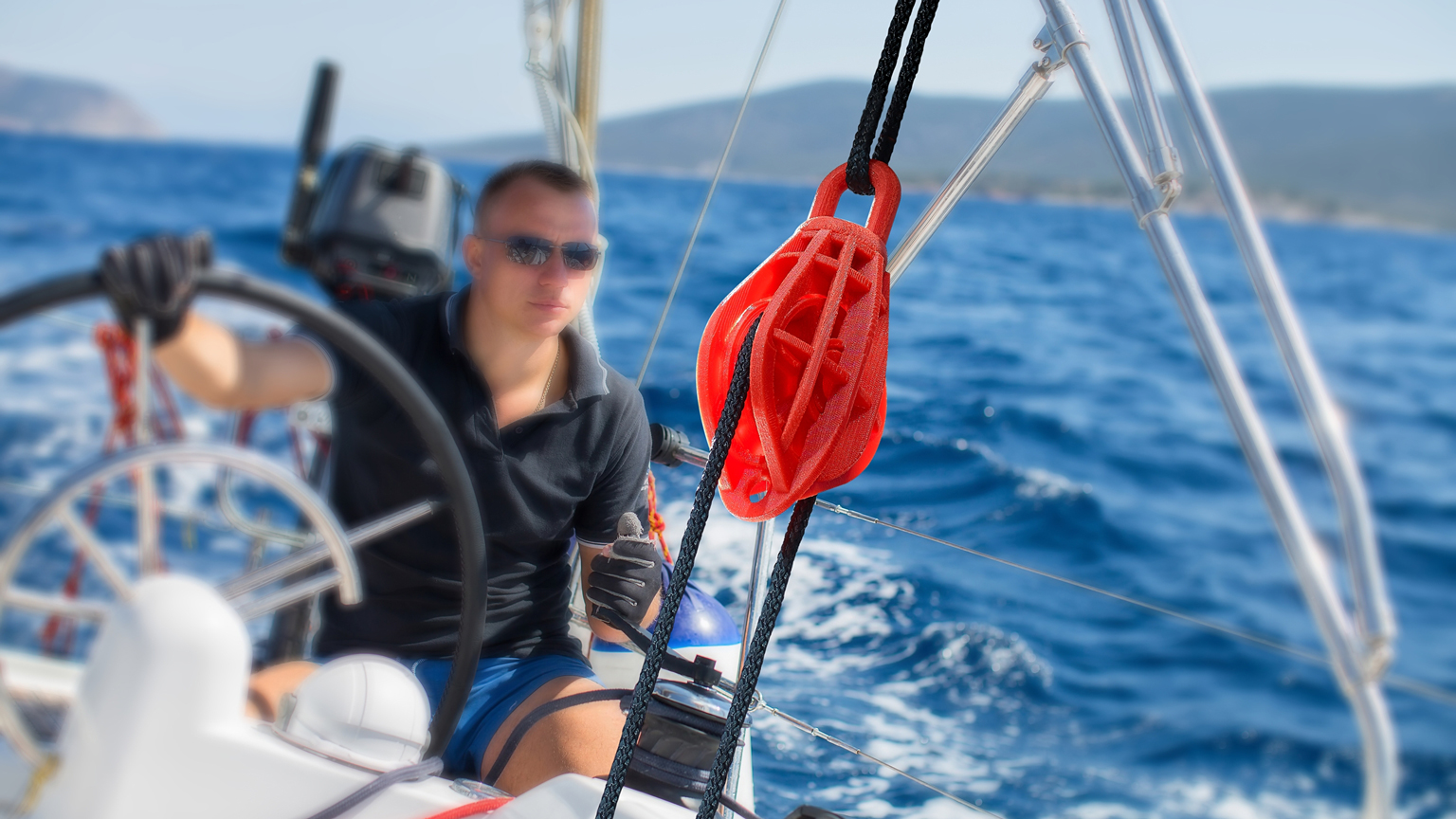 3D-printed sailing pulley