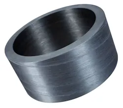 This composite bearing is made of a high-performance composite thermoplastic and can be used in demanding applications such as centrifugal pumps. This composite bearing is made of a high-performance composite thermoplastic and can be used in demanding applications such as centrifugal pumps.