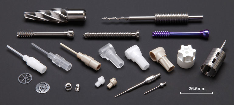 复杂的零件可以用钛和其他难加工的材料加工而成。