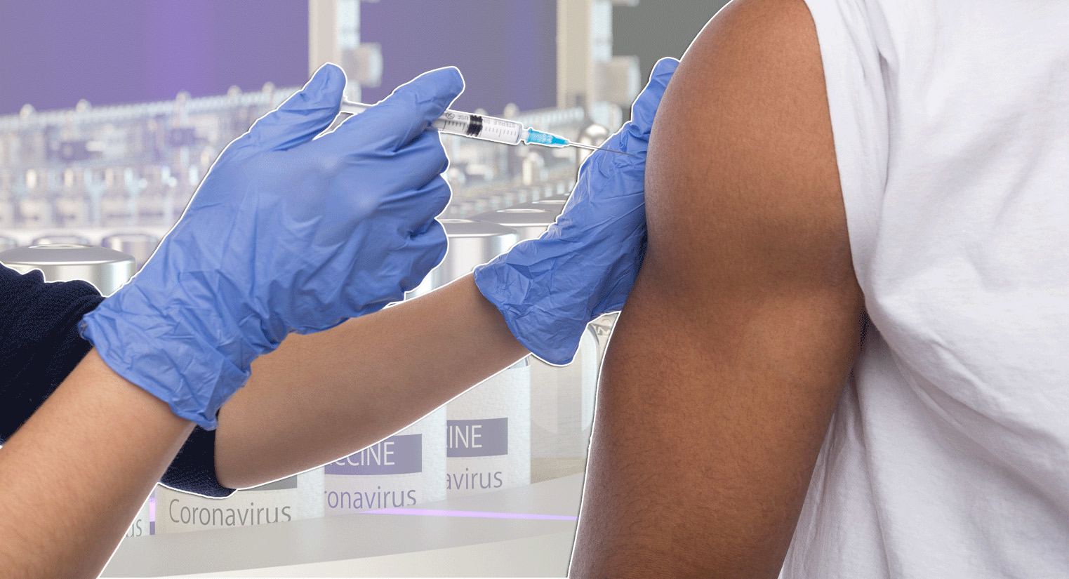 Vaccine being administered