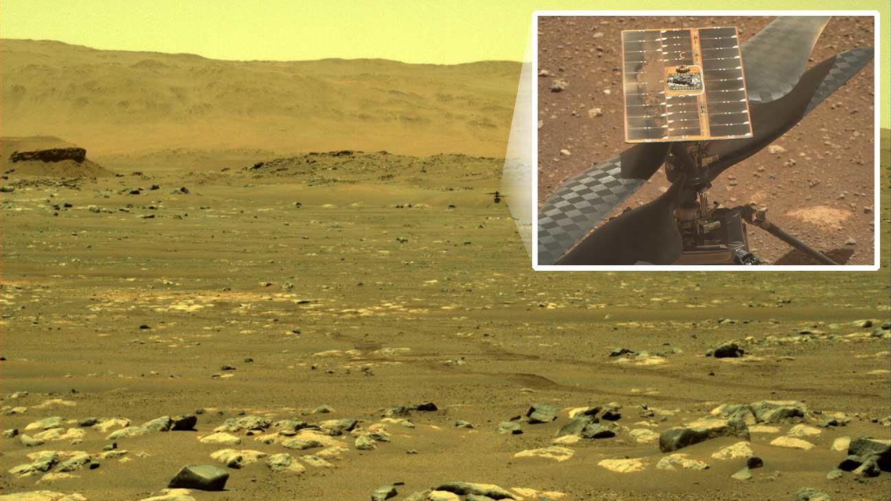 Ingenuity's first flight, with closeup of maxon&rsquo;s DCX motors