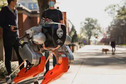 Cassie the robot in action Cassie the robot in action