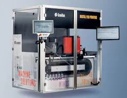 Due to the integrated XTS transport system from Beckhoff, the Graniten Digital Pad Printer is compact at just 2.0 x 1.2 x 1.9 m. Due to the integrated XTS transport system from Beckhoff, the Graniten Digital Pad Printer is compact at just 2.0 x 1.2 x 1.9 m.