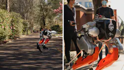 Cassie the robot in action Cassie the robot in action