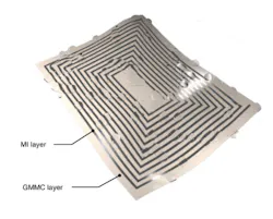 2. The magnetoelastic generator is a deceptively simple-looking construct with a polymer substrate that has a coiled magnetic layer spiral on its top. 2. The magnetoelastic generator is a deceptively simple-looking construct with a polymer substrate that has a coiled magnetic layer spiral on its top.