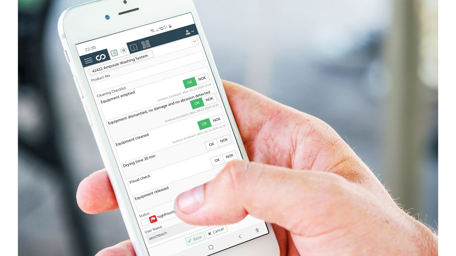 eschbach's Shiftconnector Go Mobile Rounds application