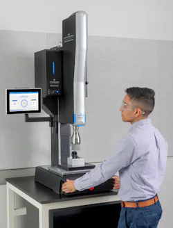A patent-pending “dynamic mode” welding control monitors, recalculates and adjusts multiple weld parameters in real time. The new mode, available on Branson’s GSX-E1 Elite Precision+ welding platform, lets welders handle more complex and varied welds, stakes, and swages by joining parts according to a product’s design profile, instead of a single weld parameter. A patent-pending “dynamic mode” welding control monitors, recalculates and adjusts multiple weld parameters in real time. The new mode, available on Branson’s GSX-E1 Elite Precision+ welding platform, lets welders handle more complex and varied welds, stakes, and swages by joining parts according to a product’s design profile, instead of a single weld parameter.