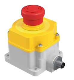 Figure 3: Emergency stop button with OSSD outputs. Figure 3: Emergency stop button with OSSD outputs.