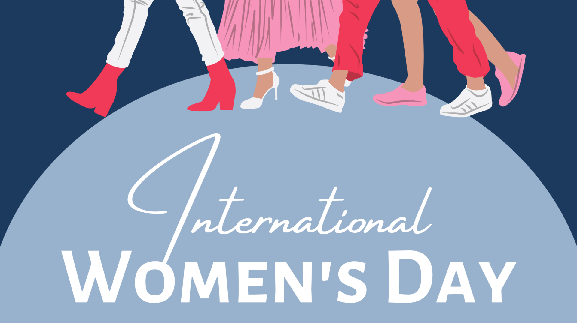 International Women's Day logo with feet