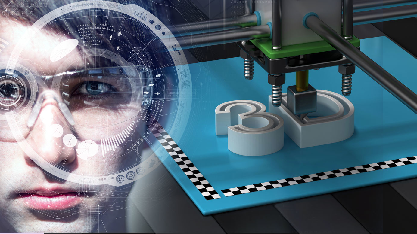 Artist's interpretation of 3D printing