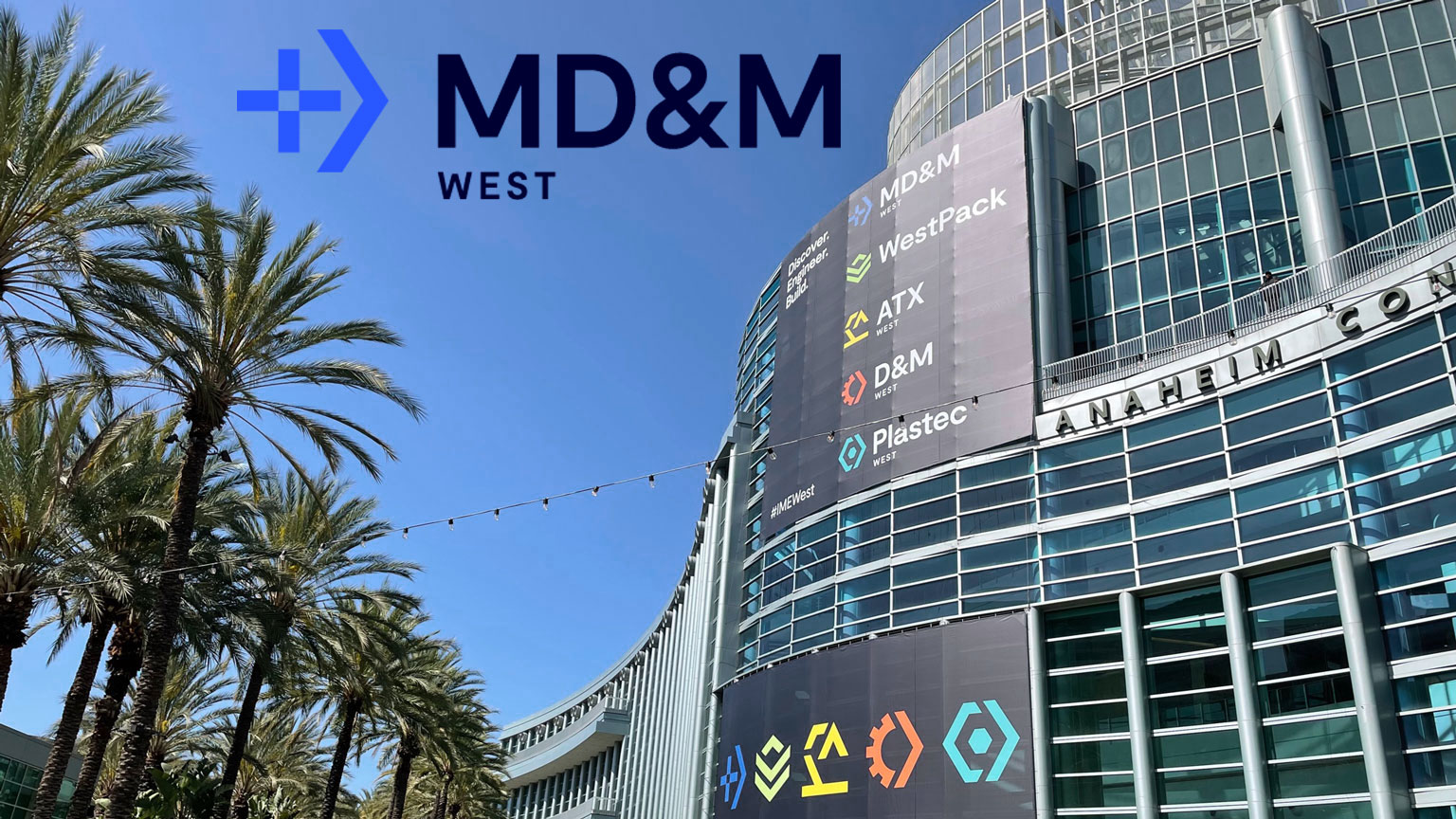 Anaheim Convention Center and MD&M West logo