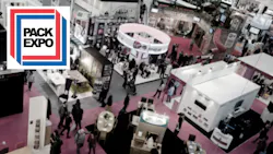 Trade show floor with Pack Expo logo Trade show floor with Pack Expo logo
