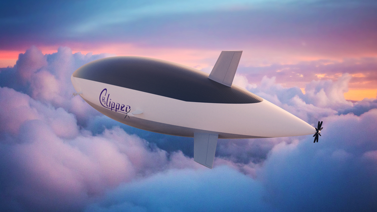 The H2 Clipper in flight