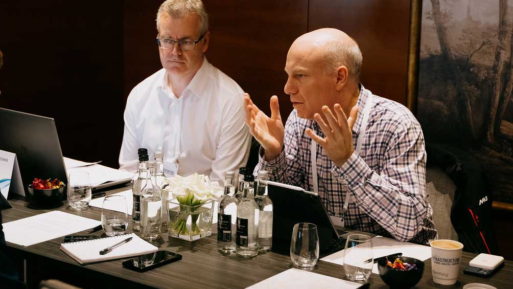 Bentley Systems colleagues Richard Irwin and Alistair Stubbs in discussion