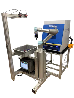 Apera AI offers vision software that allows a UR5 robot to pick and place shiny metal parts, as well as clear and transparent parts. Apera AI offers vision software that allows a UR5 robot to pick and place shiny metal parts, as well as clear and transparent parts.