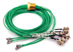 Hermetic wire feedthroughs can use point-to-point wire harnessing to reduce the number of connection points which are associated with voltage drops and degraded signals. The critical design considerations for feedthroughs are good seals, strength to withstand expected mechanical stresses and minimal electrical losses. Typical uses include high-voltage electrical switches, semiconductor wafer-processing equipment, medical imagers, military ordinance controls and space simulation vacuum chambers. Hermetic wire feedthroughs can use point-to-point wire harnessing to reduce the number of connection points which are associated with voltage drops and degraded signals. The critical design considerations for feedthroughs are good seals, strength to withstand expected mechanical stresses and minimal electrical losses. Typical uses include high-voltage electrical switches, semiconductor wafer-processing equipment, medical imagers, military ordinance controls and space simulation vacuum chambers.