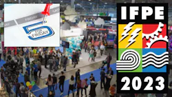 Trade show floor with 5 for Friday and IFPE 2023 logos Trade show floor with 5 for Friday and IFPE 2023 logos