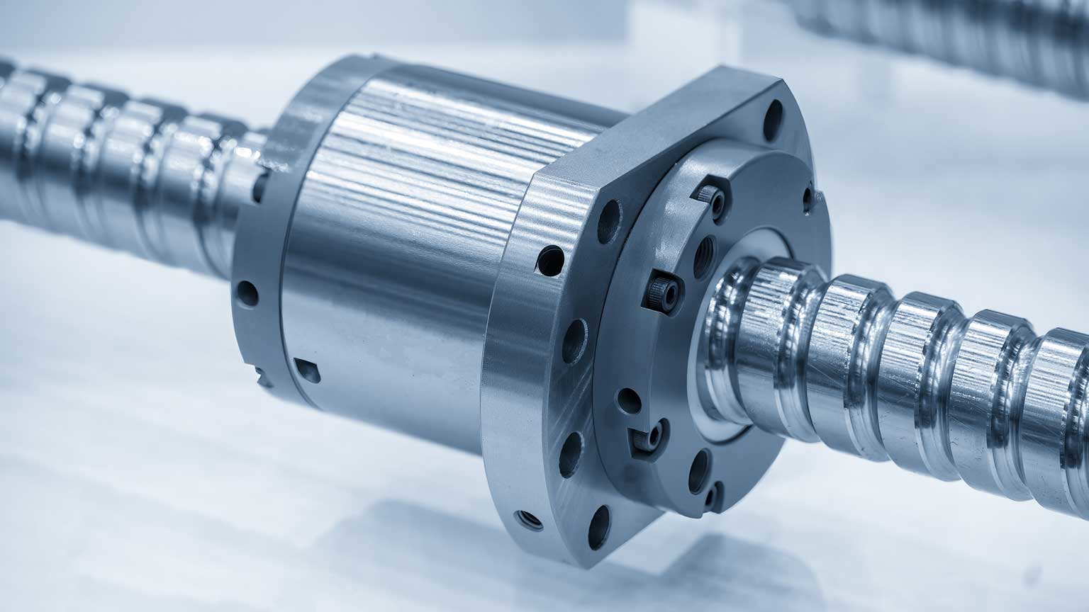 Closeup of ball screw