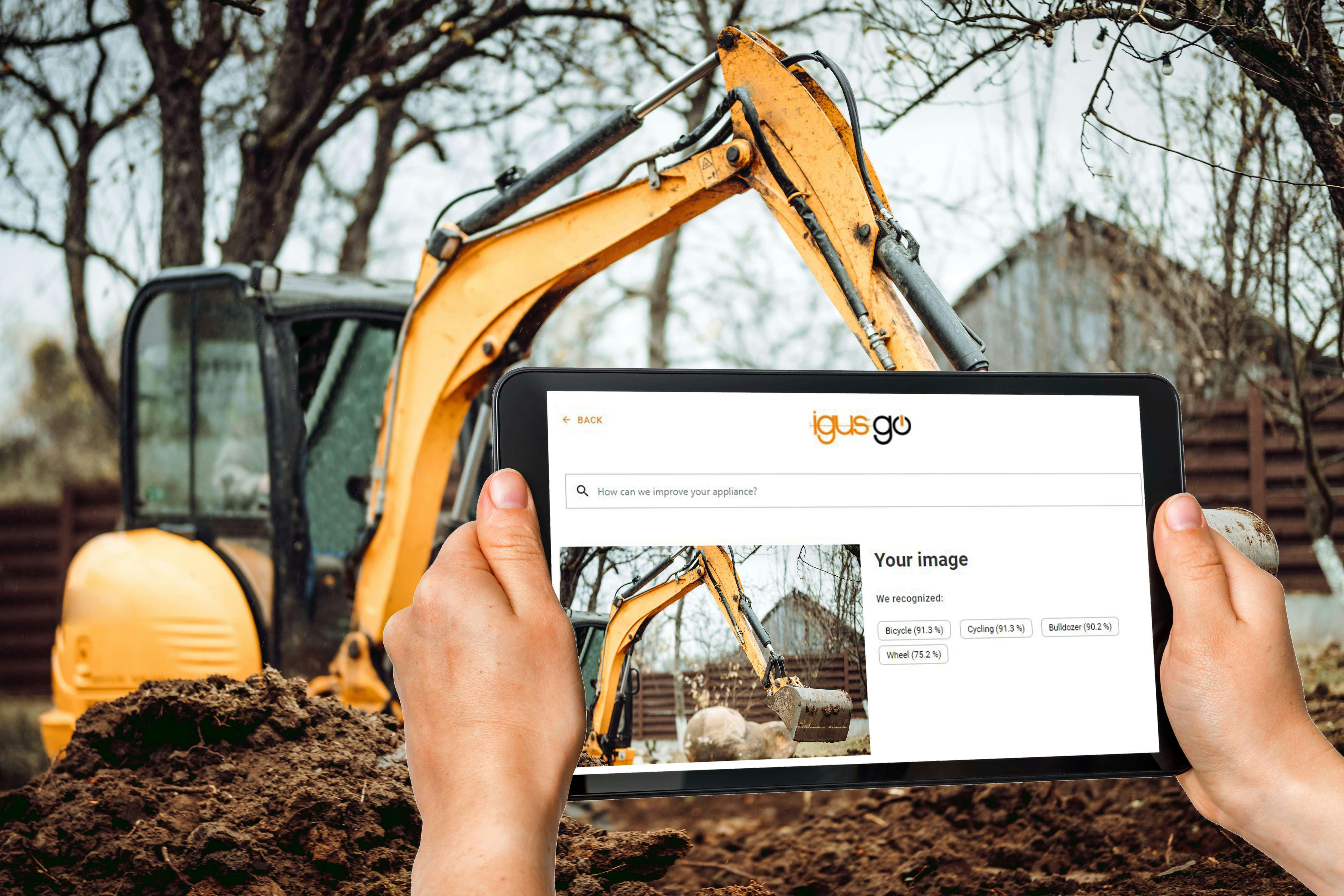 To use igusGO, users snap a picture of their equipment. The app then recommends suitable igus bearings, linear guides and other technologies.