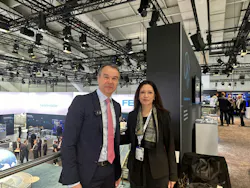 Frank Notz poses with Rehana Begg at Hannover Messe. Frank Notz poses with Rehana Begg at Hannover Messe.
