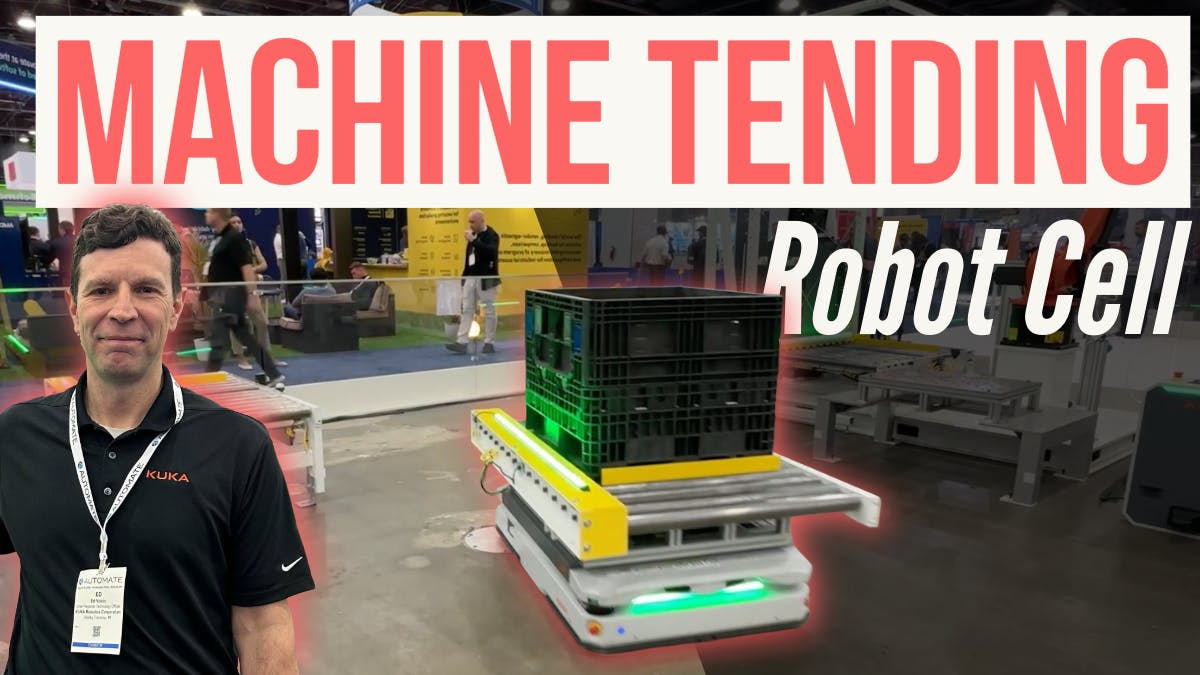 Machine tending robot cell