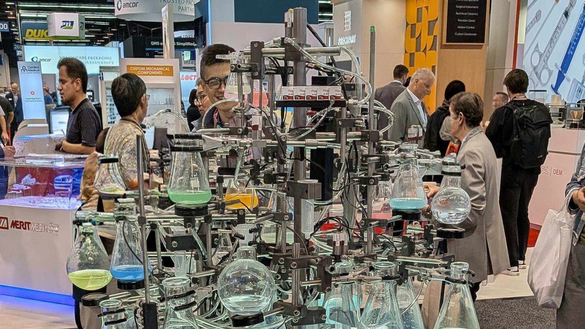 Clippard's pneumatic music machine returned to MD&M West this year.