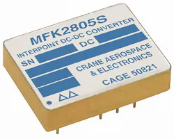 25-Watt DC-DC converter for military, aerospace, and high-reliability introduced by Crane 25-Watt DC-DC converter for military, aerospace, and high-reliability introduced by Crane