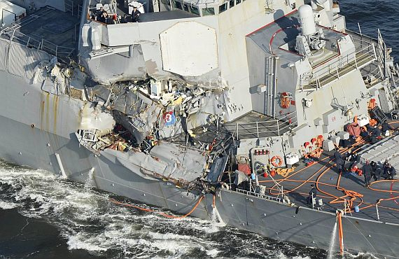 Bills start coming due for last summer's naval ship collisions
