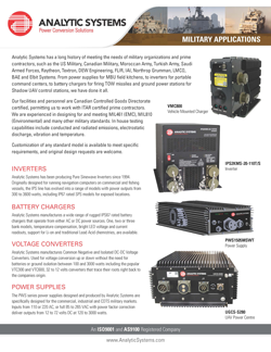 Analytic Systems Military History
