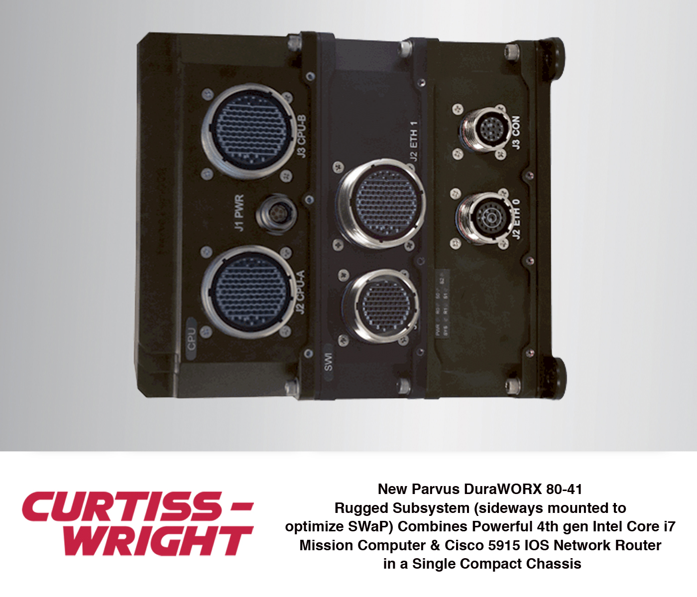 New Parvus DuraWORX 80-41 delivers 4th gen Intel Core i7 processor and Cisco 5915 router in a rugged and fanless SWaP-optimized LRU