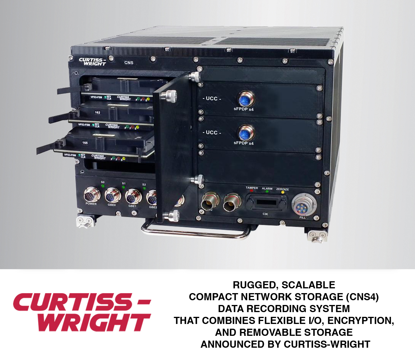 New scalable Compact Network Storage (CNS4) system now deploys encrypted data recording and removable storage in a single unit