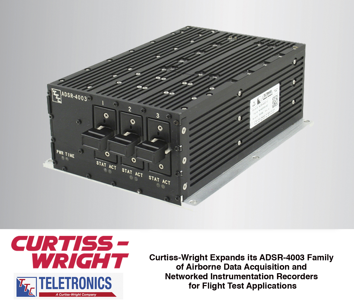 CURTISS-WRIGHT&rsquo;S ADSR-4003 FAMILY SUPPORTS NETWORKED HIGH-SPEED CAMERA RECORDING AND HIGH-DEFINITION VIDEO RECORDING