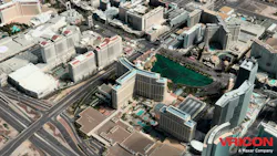 Vricon combines stereophotogrammetry and big data processing to produce its 3D models-like this one of Las Vegas, using real textures and 3-meter absolute accuracy in all dimensions. Vricon combines stereophotogrammetry and big data processing to produce its 3D models-like this one of Las Vegas, using real textures and 3-meter absolute accuracy in all dimensions.