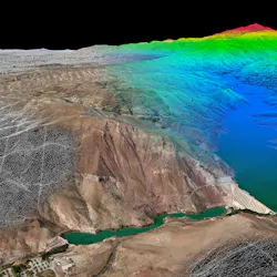 This image shows a 3D model of the area outside Tehran, Iran. The image fades to the Vricon 3D Surface Model, the core output. This image shows a 3D model of the area outside Tehran, Iran. The image fades to the Vricon 3D Surface Model, the core output.
