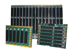 The Atrenne Gen-3 OpenVPX backplanes are for 40 Gigabit systems, and are designed to the demanding signal integrity requirements in air-cooled or conduction-cooled development chassis. The Atrenne Gen-3 OpenVPX backplanes are for 40 Gigabit systems, and are designed to the demanding signal integrity requirements in air-cooled or conduction-cooled development chassis.