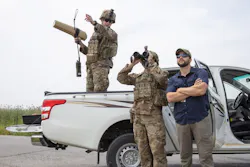 Army soldiers discuss where they saw a drone during an unmanned aerial system training exercise in the Kurdistan Region of Iraq. Army soldiers discuss where they saw a drone during an unmanned aerial system training exercise in the Kurdistan Region of Iraq.