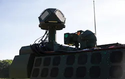 The Army evaluated a Directed Energy-Maneuver Short-Range Air Defense system, or DE M-SHORAD, aboard a Stryker combat vehicle in July 2021 at Fort Sill, Okla. The Army evaluated a Directed Energy-Maneuver Short-Range Air Defense system, or DE M-SHORAD, aboard a Stryker combat vehicle in July 2021 at Fort Sill, Okla.