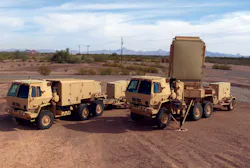 The Lockheed Martin AN/TPQ-53 counter-fire radar detects, classifies, tracks, and pinpoints enemy drones and incoming artillery shells. The Lockheed Martin AN/TPQ-53 counter-fire radar detects, classifies, tracks, and pinpoints enemy drones and incoming artillery shells.