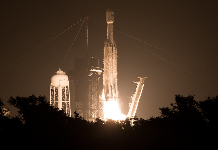 SpaceX Falcon Heavy launches in 2019. SpaceX photo.