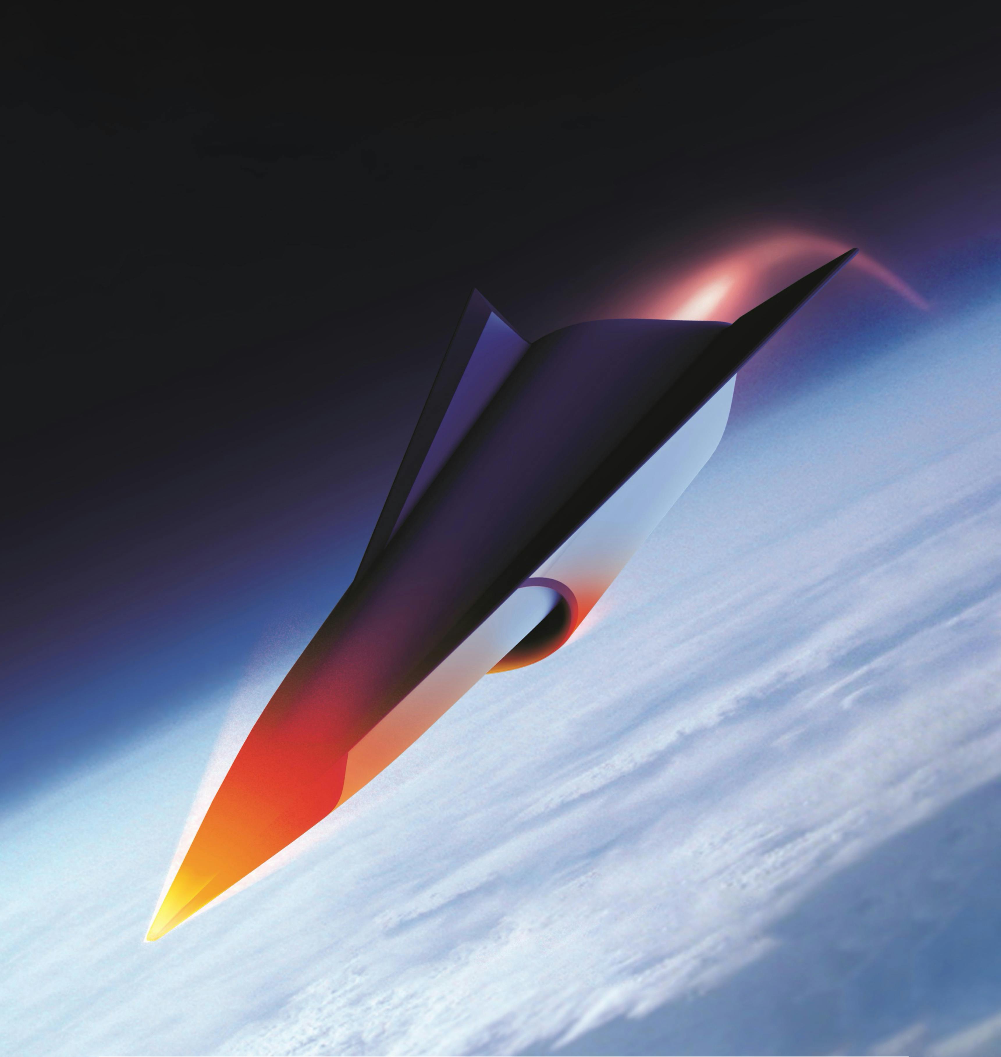 An artist's interpretation of a hypersonic vehicle. GE Aerospace image.