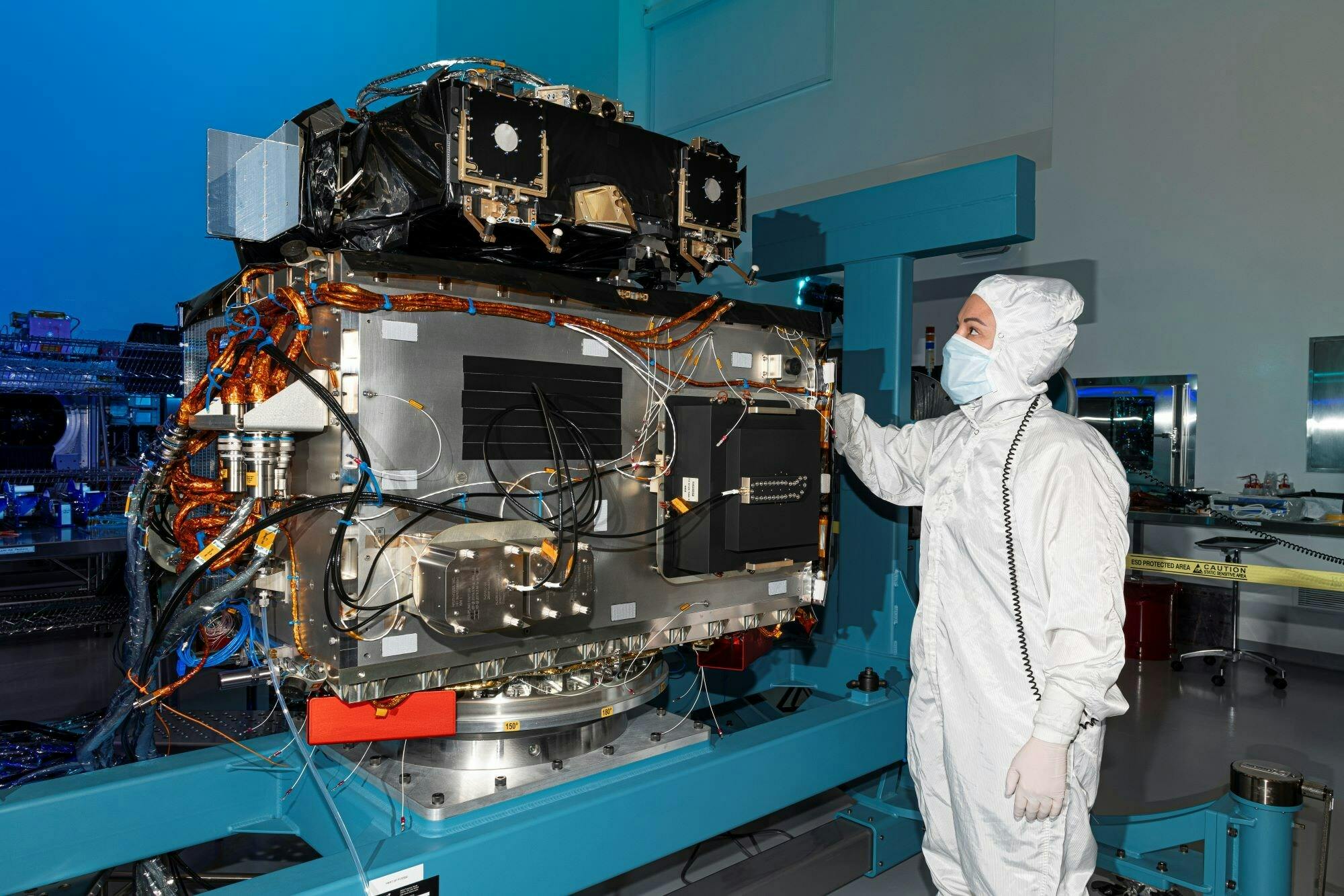 BAE Systems has completed the integration of the Carruthers Geocorona Observatory&rsquo;s ultraviolet spectrometer onto the satellite bus, the next major step in completing the NASA Earth-monitoring satellite. BAE Systems photo.