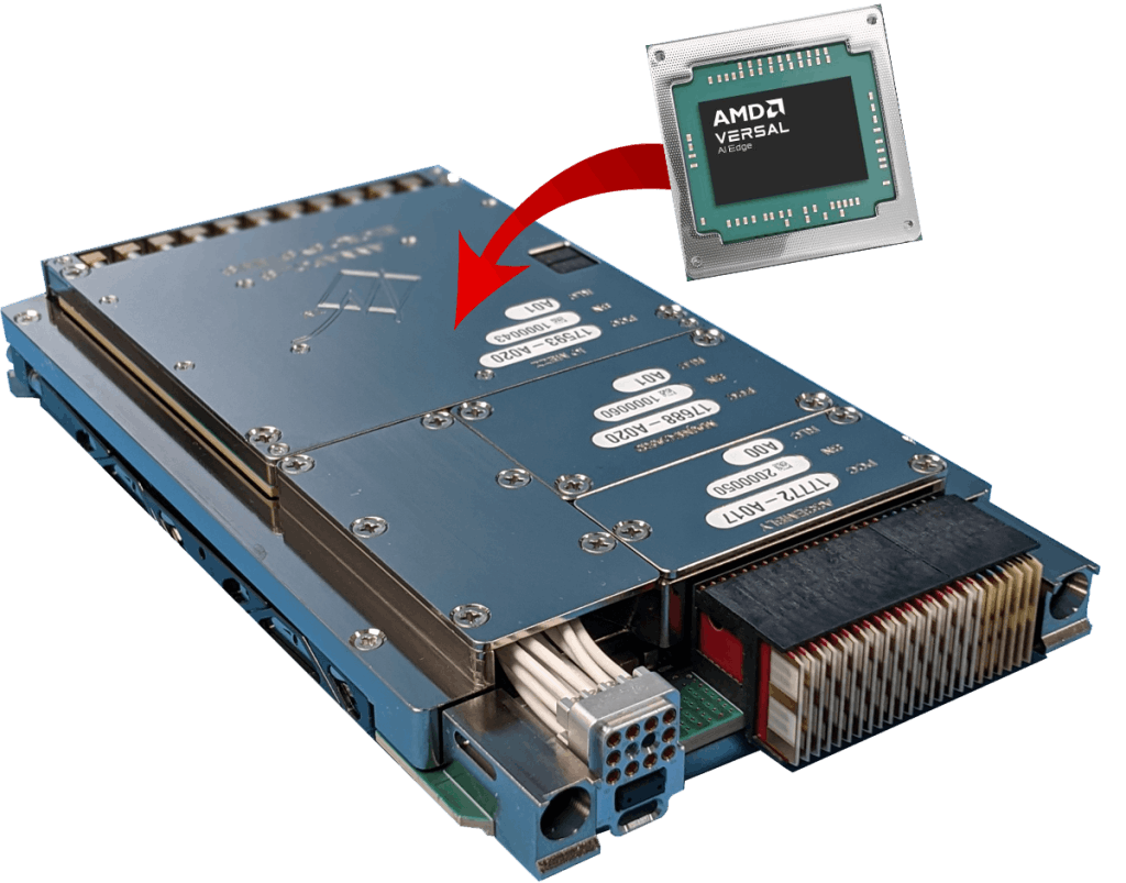 A typical AMD Versal 3U VPX Board, designed and manufactured by Annapolis Micro Systems