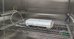 The Gogo Galileo HDX antenna, pictured here, recently passed FAA-mandated DO-160 certification testing. Gogo image. The Gogo Galileo HDX antenna, pictured here, recently passed FAA-mandated DO-160 certification testing. Gogo image.