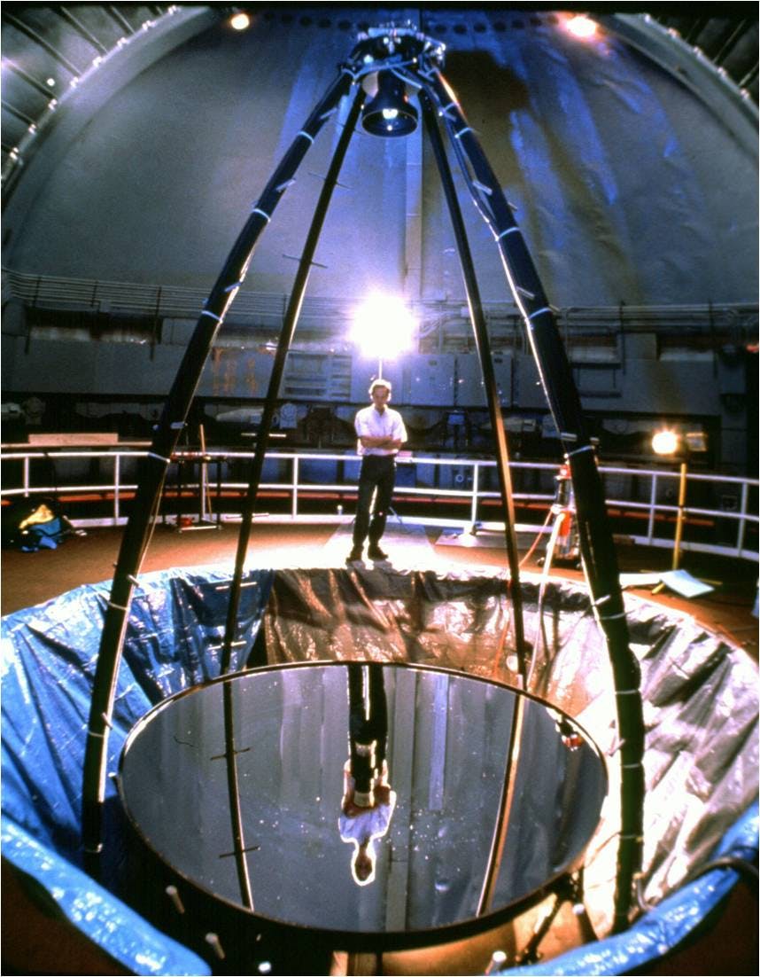 The Liquid Mirror Telescope, operated by the NASA Orbital Debris Program Office at the NASA Orbital Debris Observatory in Cloudcroft, N.M., from 1996 to 2000.
