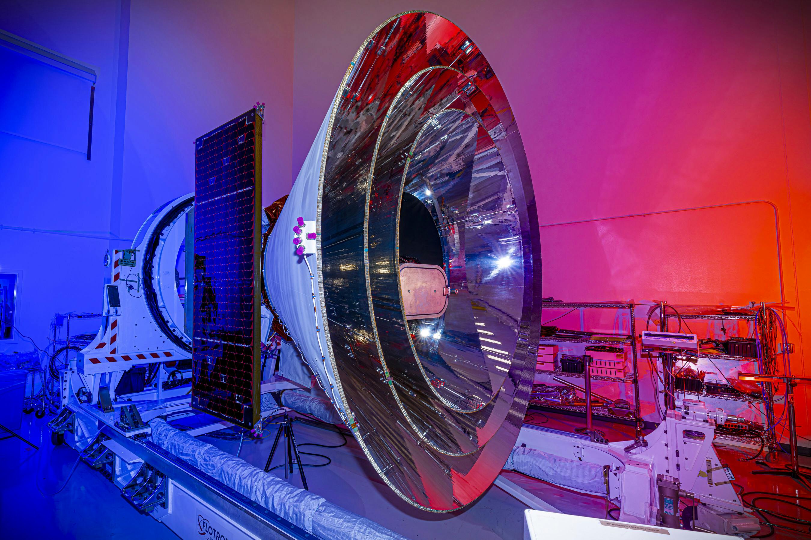 BAE Systems has completed environmental testing of NASA&rsquo;s Spectro-Photometer for the History of the Universe, Epoch of Reionization and Ices Explorer (SPHEREx) Observatory. BAE Systems photo.