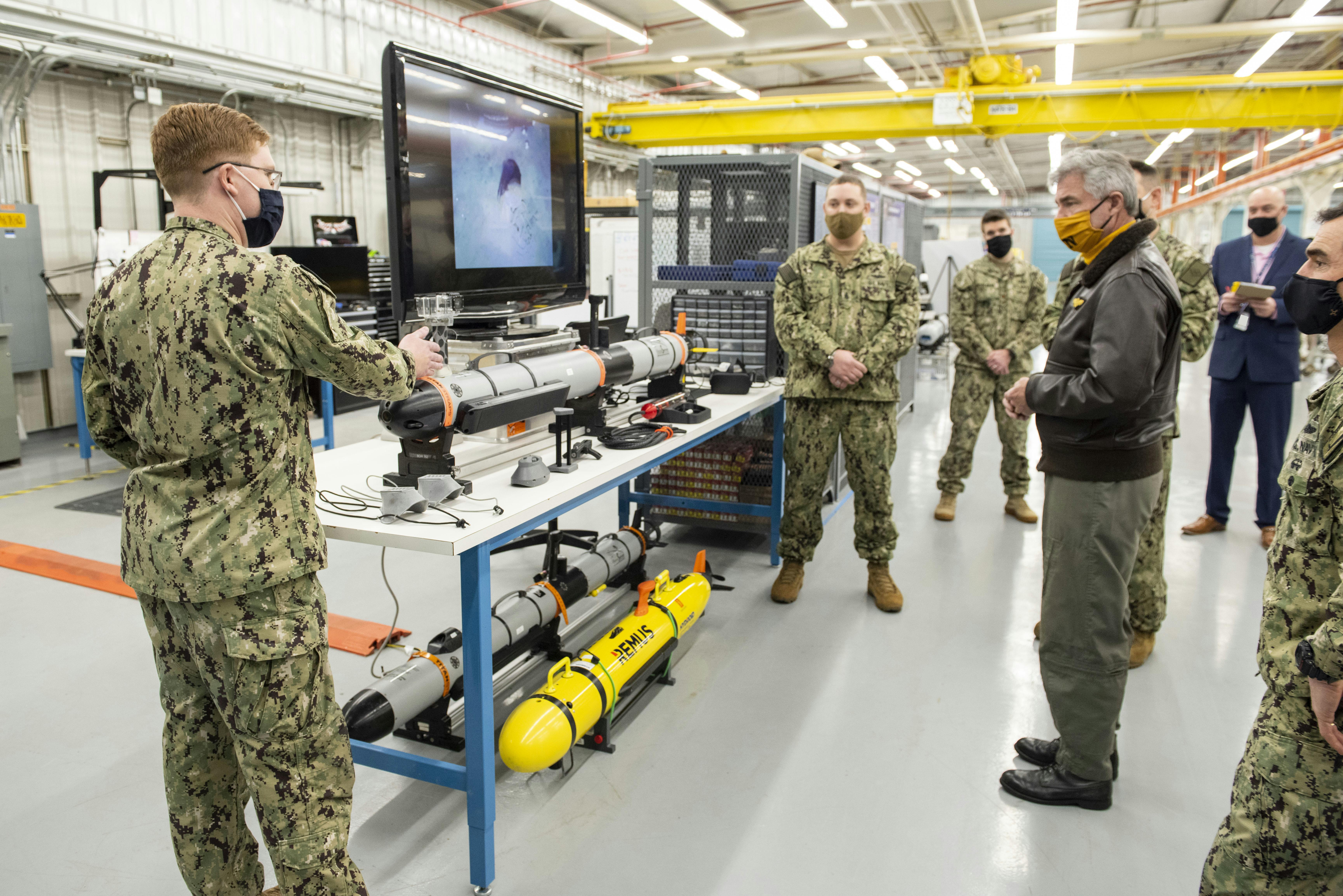 U.S. Navy undersea warfare experts conduct briefings about the Navy&rsquo;s unmanned undersea systems capabilities.